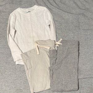 Old Navy Kids Sweatpants & Joggers Set - Cream and Gray